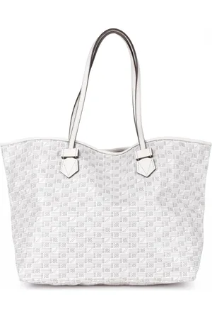 MOREAU Taske, Dame, Hvid, ONE SIZE, Uld, Stilfuld Shopper Taske med Krog Lukning