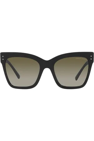 Giorgio Armani Tilbehør, unisex, Sort, 54 MM, Fed Firkantet Solbriller Sort Ramme