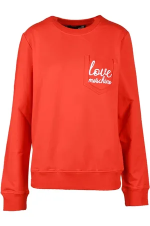 Moschino Sweathshirts & Hoodies, Dame, Rød, XS, Bomuld, Bomuld Strik Trøje