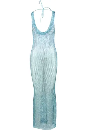 GIUSEPPE DI MORABITO Kjole, Dame, Blå, XS/S, Nylon, Elegant Kvindedragt i Nylon