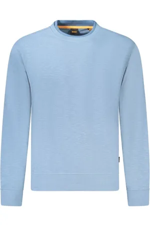 HUGO BOSS Sweathshirts & Hoodies, Herre, Blå, M, Bomuld, Lysblå Bomuld Herre Sweater