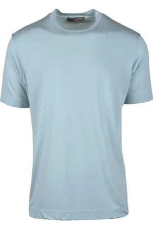 Daniele Fiesoli Top, Herre, Blå, M, Bomuld, Cupro Bomuld T-shirt