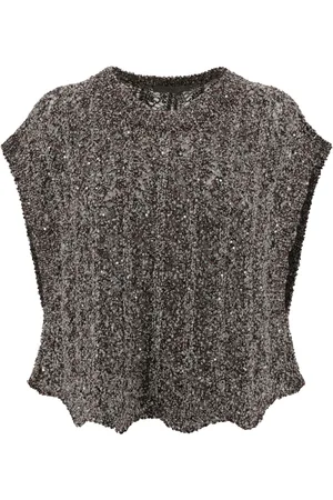 D.EXTERIOR Top, Dame, Brun, M, Læder, Brun Læder Top Elegant Stil