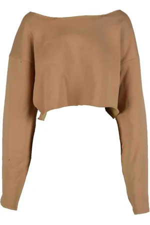 The Attico Strik, Dame, Brun, XS, Bomuld, Bomuld Blanding Sweater Model: Felpa