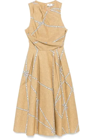 Elisabetta Franchi Kjole, Dame, , S, Bomuld, E Bianco Kjole Elegant Stil