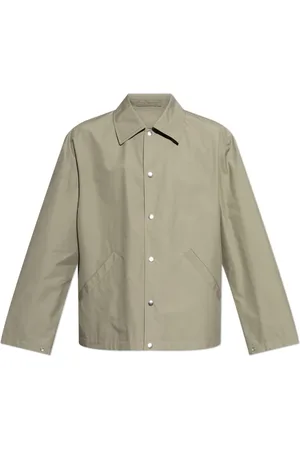 Jil Sander Jakke, Herre, Grøn, M, Bomuld, Jakke med krave