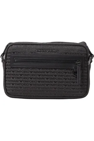 Emporio Armani Taske, Herre, Sort, ONE SIZE, Uld, Stilfuld Skuldertaske til Daglig Brug