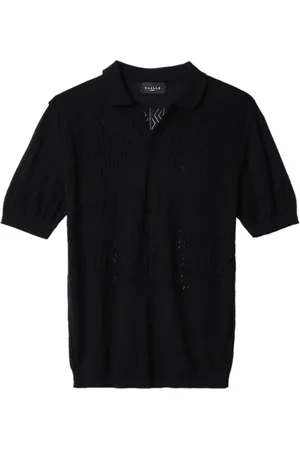 GAËLLE Top, Herre, Sort, S, Bomuld, Sort Bomuldspolo Elegant Casual