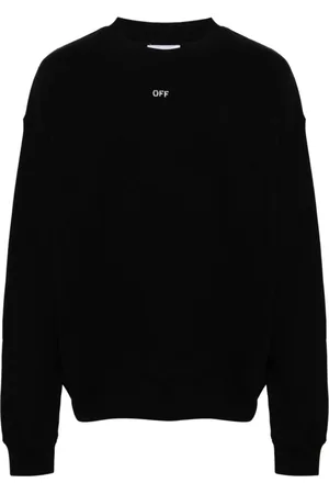 OFF-WHITE Sweathshirts & Hoodies, Herre, Sort, M, Bomuld, Sort Logo Print Sweater