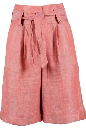 PESERICO SIGN Shorts, Dame, Rød, 2XS, Linned, Linned Bermuda Shorts