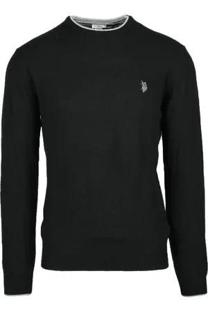 U.S. Polo Assn. Strik, Herre, Sort, 4XL, Uld, Uldblanding Kasjmir Sweater