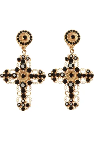 Dolce & Gabbana Tilbehør, Dame, Gul, ONE SIZE, Uld, Clip-on øreringe med charme