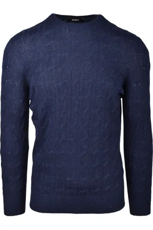 ALPHA STUDIO Strik, Herre, Blå, XL, Uld, Maglia