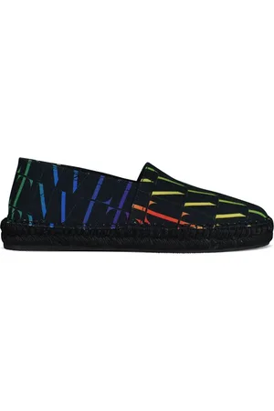 VALENTINO GARAVANI Sko, Herre, Sort, 39 1/2 EU, Læder, Multicolor Vlnt Espadriller Slip-On Sko