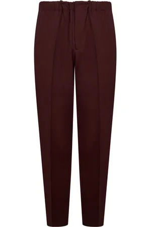 Jil Sander Bukser, Herre, Brun, L, Uld, Brune uldchinos med afslappet pasform