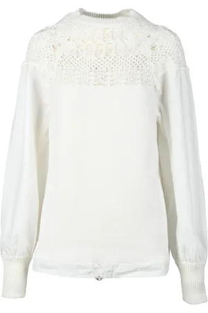 BALLANTYNE Strik, Dame, Hvid, XS, Bomuld, Maglia