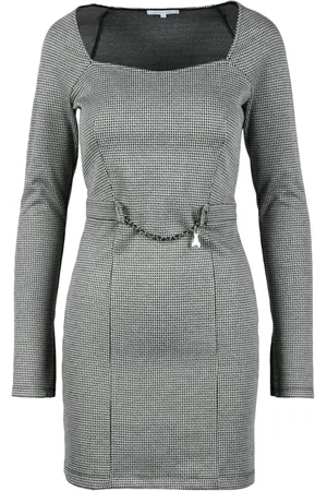 Patrizia Pepe Kjole, Dame, Grå, S, Polyester, Dametøj