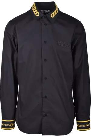 VERSACE Skjorte, Herre, Sort, XS, Bomuld, Skjorte