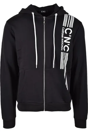 Costume National Sweathshirts & Hoodies, Herre, Sort, M, Bomuld, Trøje med lynlås