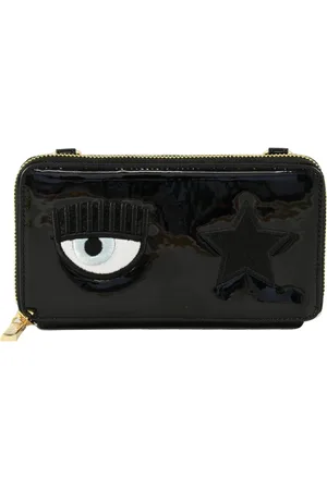 Chiara Ferragni Taske, Dame, Sort, ONE SIZE, Uld, Eye Star Pung med Skulderrem