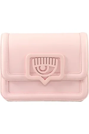 Chiara Ferragni Taske, Dame, Lyserød, ONE SIZE, Uld, Eyelike Crossbody Taske med Clip Lukning