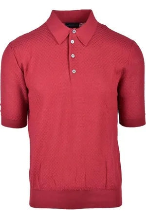 BALLANTYNE Top, Herre, Rød, L, Bomuld, Polo