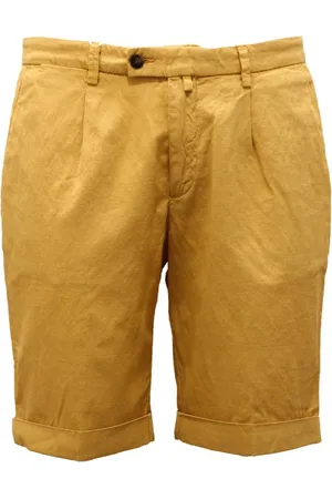 Briglia 1949 Shorts, Herre, Gul, S, Bomuld, Sennep Bomuld/Linned Bermuda Shorts