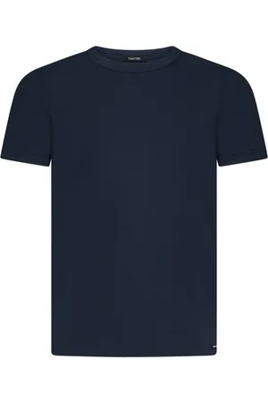 Tom Ford Top, Herre, Blå, S, Bomuld, Navy Upgrade T-Shirt