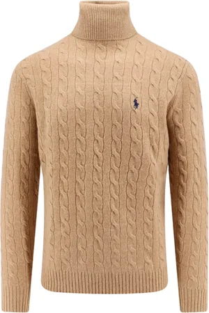 Ralph Lauren Strik, Herre, , XL, Uld, Ribbed Langærmet Sweater