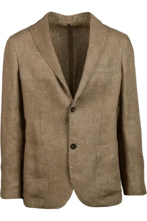 MONTEDORO Jakke, Herre, Brun, XL, Linned, Linnedjakke