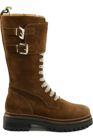 ELEVENTY Sko, Dame, Brun, 40 EU, Suede, Suede Ankelstøvler med Gummisål