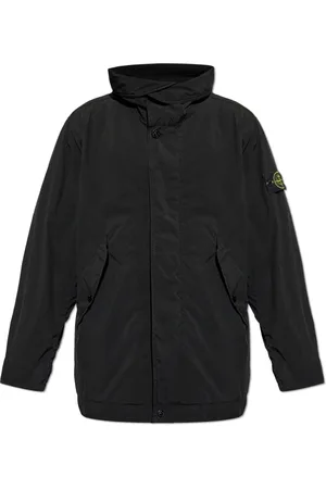 Stone Island Jakke, Herre, Sort, M, Polyester, Jakke med hætte