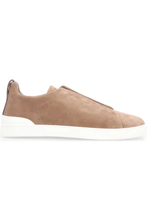 Ermenegildo Zegna Sko, Herre, , 40 EU, Uld, Stilfulde Triple Stitch Ruskind Sneakers