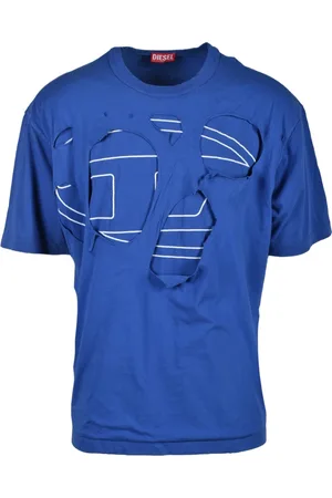 Diesel Top, Herre, Blå, L, Bomuld, Tshirt