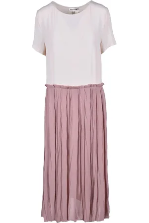 SEMICOUTURE Kjole, Dame, Flerfarvet, S, Lang kjole med dobbelt nederdel detaljer