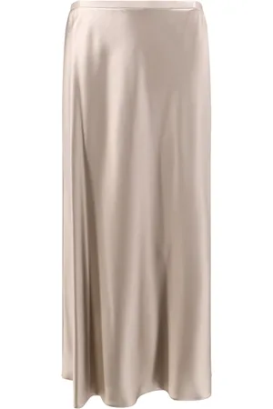 Max Mara Nederdel, Dame, , L, Flared Silkekjole
