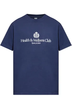 Sporty & Rich Top, unisex, Blå, 2XL, Bomuld, T-shirt fra Riding Drop kollektionen