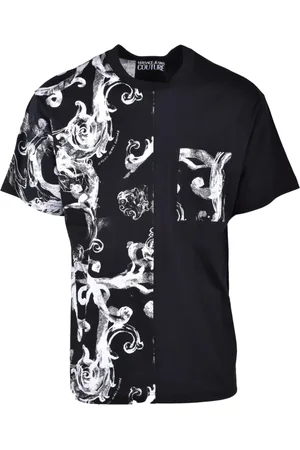 VERSACE Top, Herre, Sort, XS, Bomuld, Bomuld T-shirt med unikt design
