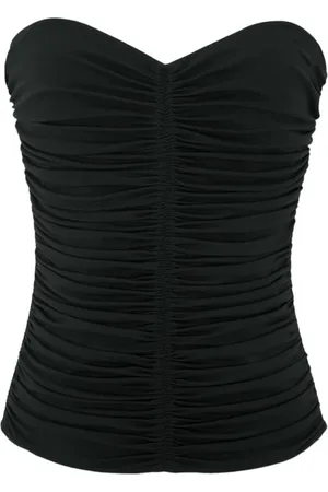 Saint Laurent Top, Dame, Sort, S, Sorte T-shirts og Polos Lynlåslukning