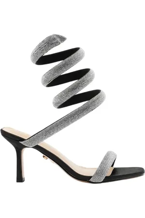 Twentyfour Sko, Dame, Sort, 37 EU, Serpentine High Heel Sandaler