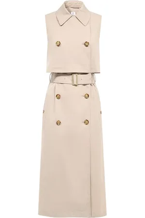 Burberry Jakke, Dame, , 2XS, Bomuld, Frakke med Bælte