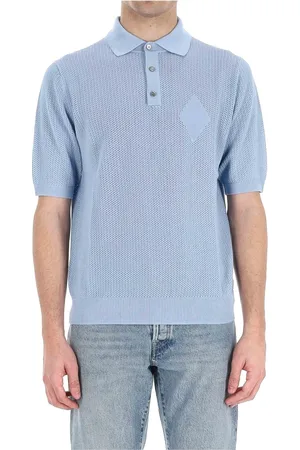 BALLANTYNE Top, Herre, Blå, L, Bomuld, Blå Bomuld Polo T-shirts og Polos
