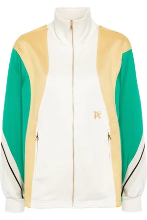 Palm Angels Sweathshirts & Hoodies, Dame, Flerfarvet, M, Farverig Ribbet Paneljakke