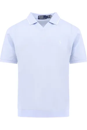 Ralph Lauren Top, Herre, Blå, 2XL, Bomuld, Blå T-shirts og Polos med V-hals