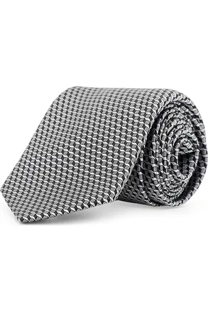 Tom Ford Tilbehør, Herre, Sort, ONE SIZE, Sort Silke Slips Microfantasia Passante