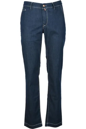 Jacob Cohen Jeans, Herre, Blå, W33, Bomuld, Slim Fit Jeans med Bomuldsblanding