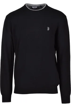 U.S. Polo Assn. Strik, Herre, Sort, 4XL, Uld, Uldblanding Kasjmir Sweater