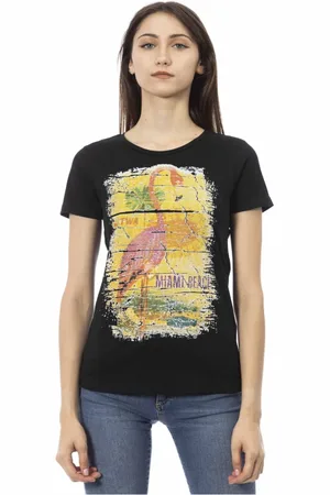 Trussardi Top, Dame, Sort, M, Uld, T-shirts