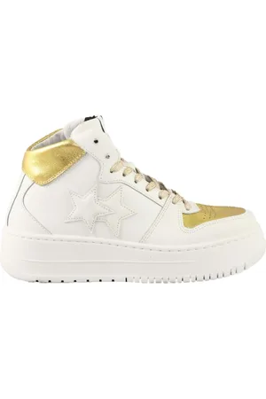 2STAR Sko, Dame, Hvid, 40 EU, Læder, Læder Sneakers