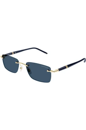 Montblanc Tilbehør, unisex, Sort, 54 MM, Uld, Stilfulde solbriller med model Mb0344S